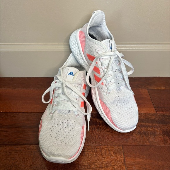 adidas Shoes - Adidas sz 8 Fluidflow 2.0 Running Shoe Casual Sneaker White Coral